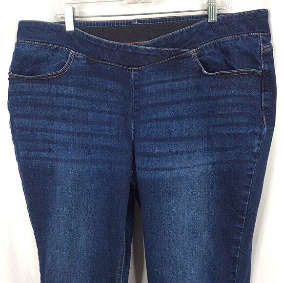 Maurices Ankle Skinny Jeans Womens Size 22W Short Pull On Comfort Waistband - Picture 3 of 11